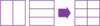 Two equally sized squares, first divided into halves vertically, second into thirds horizontally, then combined to show sixths.