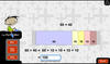 Problem of 60 plus 40, broken into 60 plus four lots of 10, with a diagrammatic representation.