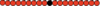 19 red apples in a line with the 10th apple coloured black
