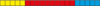 Strip divided into 20 equally sized parts then shaded into one section of 5, the next of 10 and the last of 5.